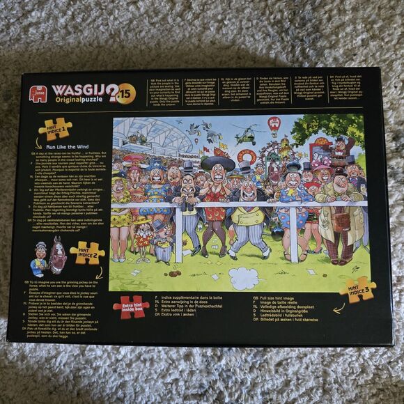 Wasgij Run Like the Wind !  1000 Piece Jigsaw Original Puzzle No. 15 - COMPLETE - Picture 3 of 3